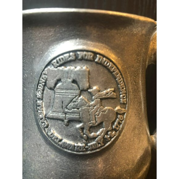 Made In USA Original Reproduction Pewter Stein Stamped Delaware 1776 - Picture 2 of 6